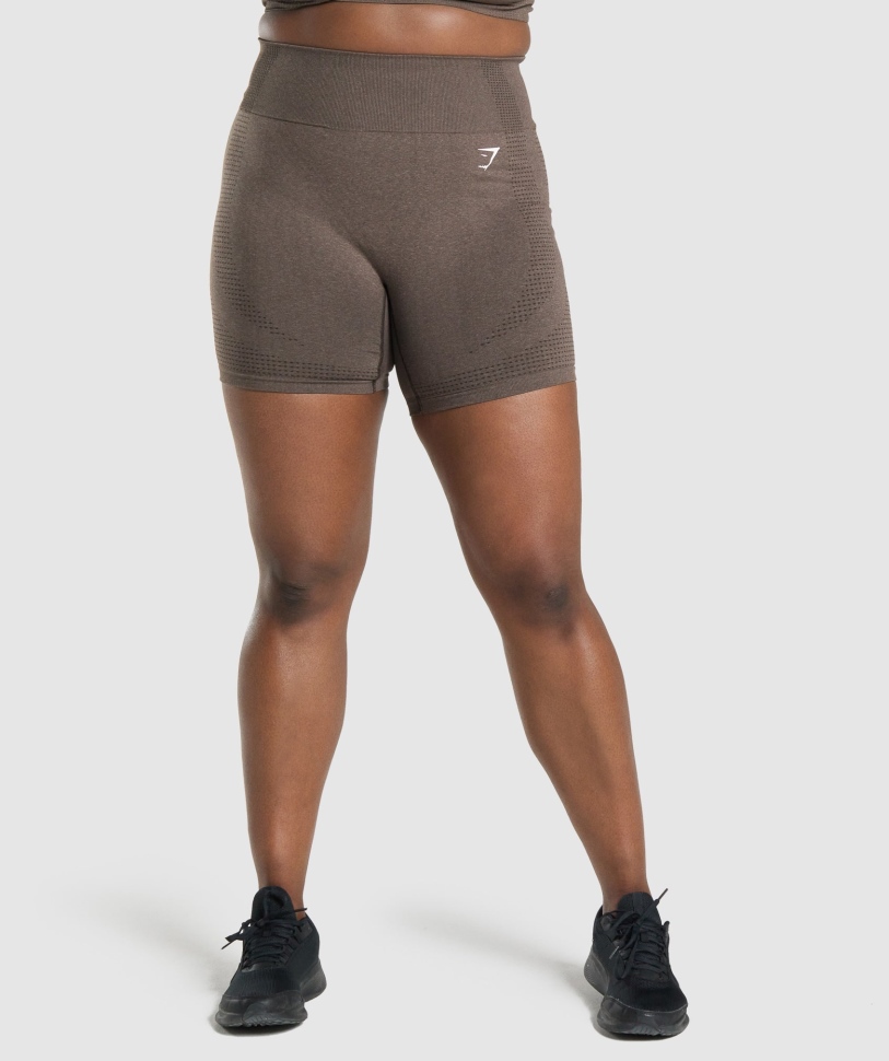 Gymshark Vital Seamless 2.0 σορτς καφέ Marl
