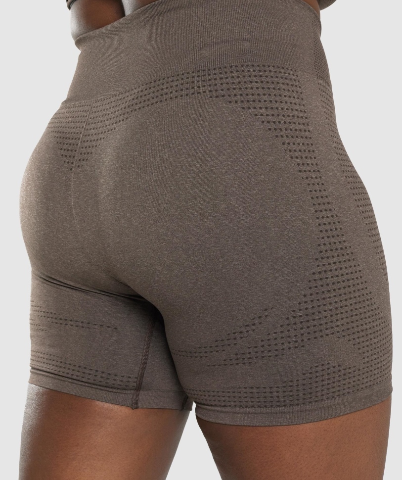 Gymshark Vital Seamless 2.0 σορτς καφέ Marl