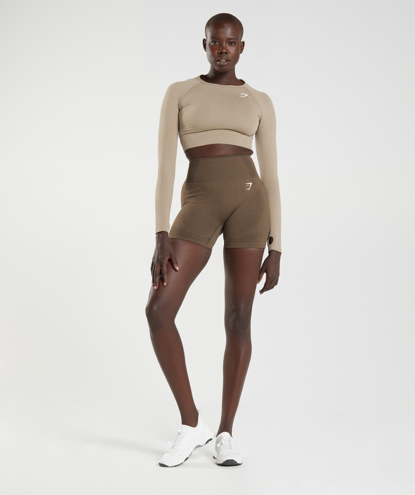 Gymshark Vital Seamless 2.0 σορτς Espresso Marl