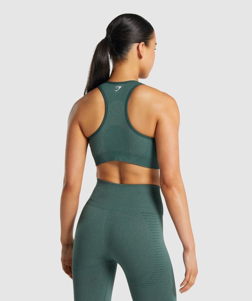 αθλητικό σουτιέν Gymshark Vital Seamless 2.0, σκούρο πράσινο μάρλα