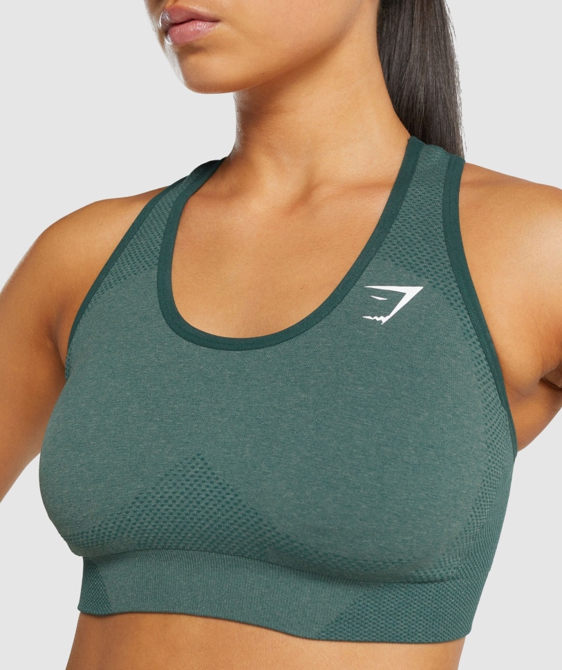 αθλητικό σουτιέν Gymshark Vital Seamless 2.0, σκούρο πράσινο μάρλα