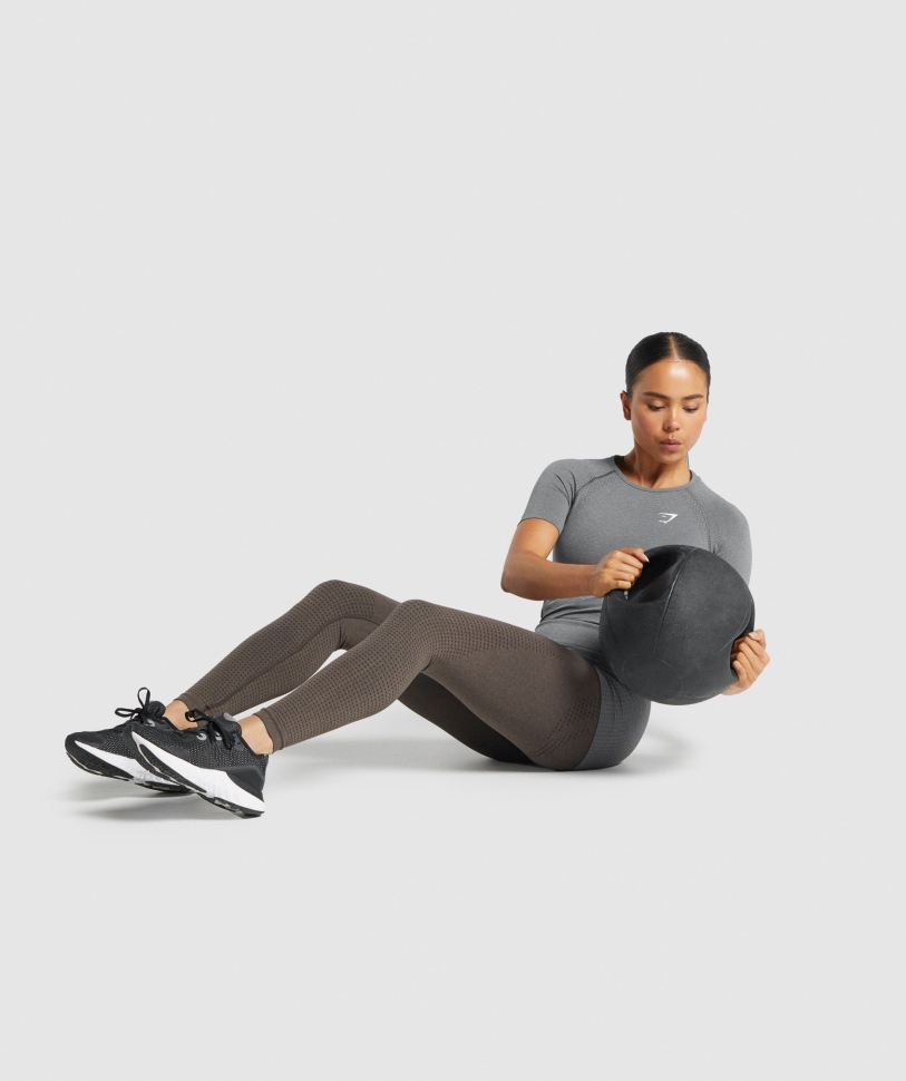 T-shirt Gymshark Vital χωρίς ραφή 2.0 Smokey Grey Marl