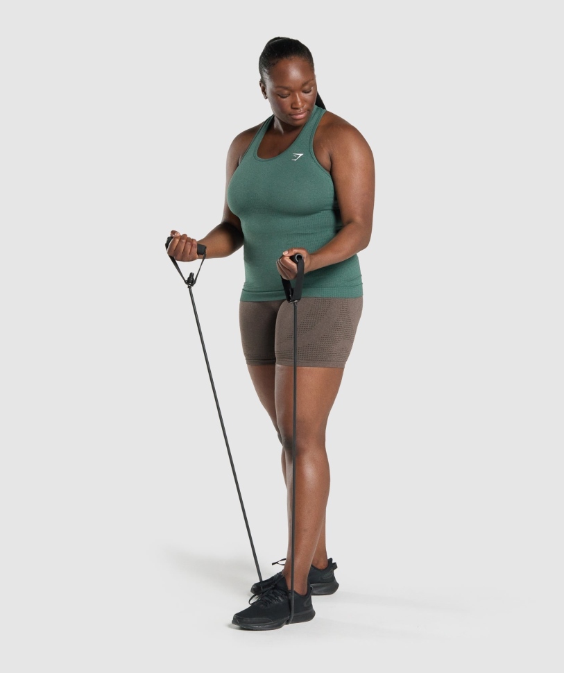 Gymshark Vital Seamless 2.0 γιλέκο σκούρο πράσινο Marl