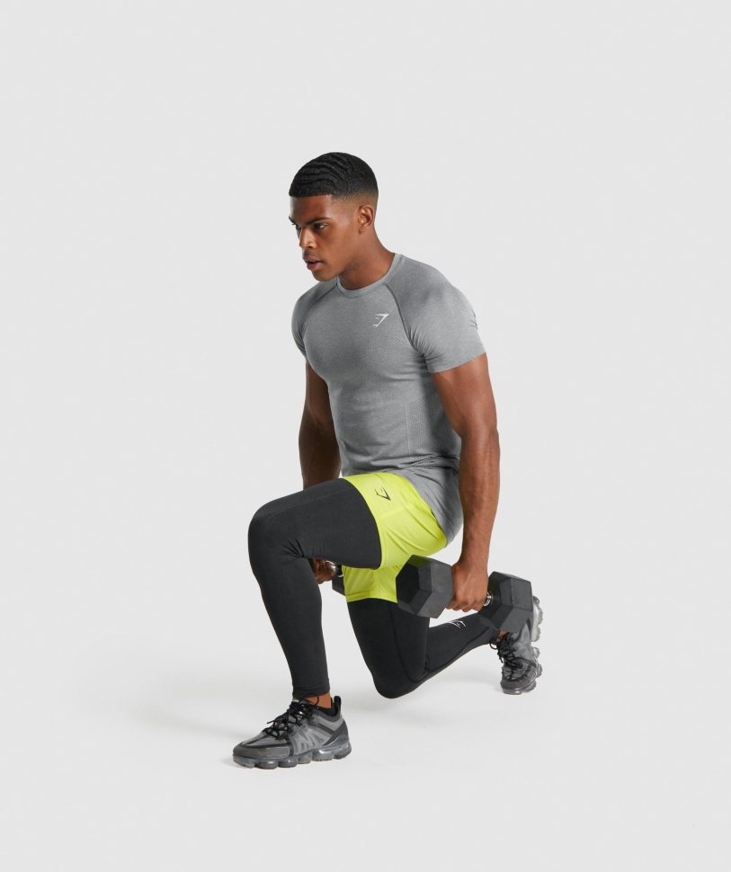 Gymshark ζωτικής σημασίας κολάν χωρίς ραφή μαύρο μάργα