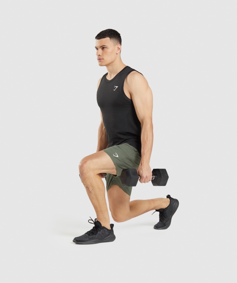 Gymshark ζωτικής σημασίας απρόσκοπτη ελαφριά δεξαμενή μαύρη μάργα