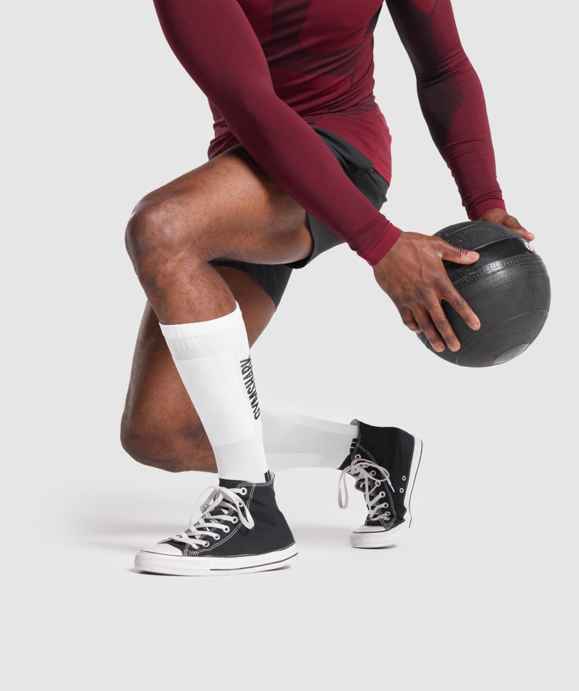 Gymshark κάλτσες άρσης βαρών λευκές