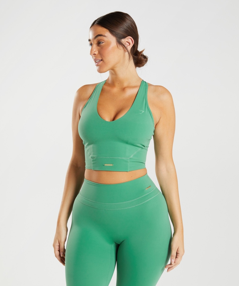 Gymshark Whitney Crop Tank Palm Green