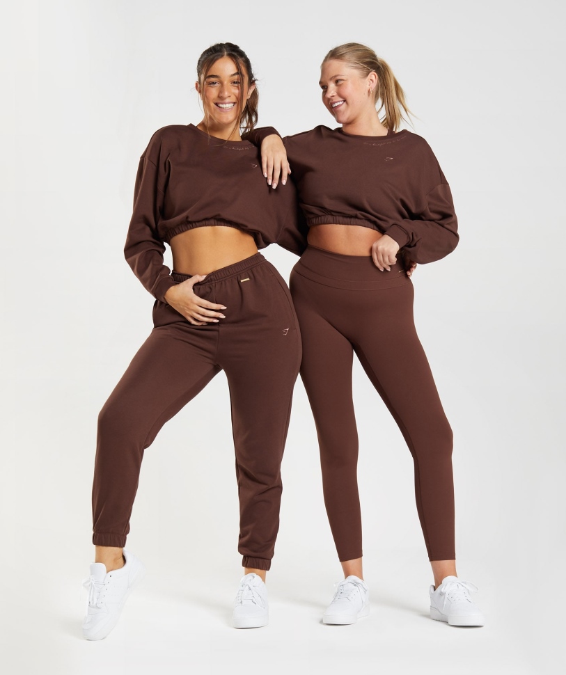 Gymshark Whitney Cropped πουλόβερ αναζωπυρώνει το καφέ