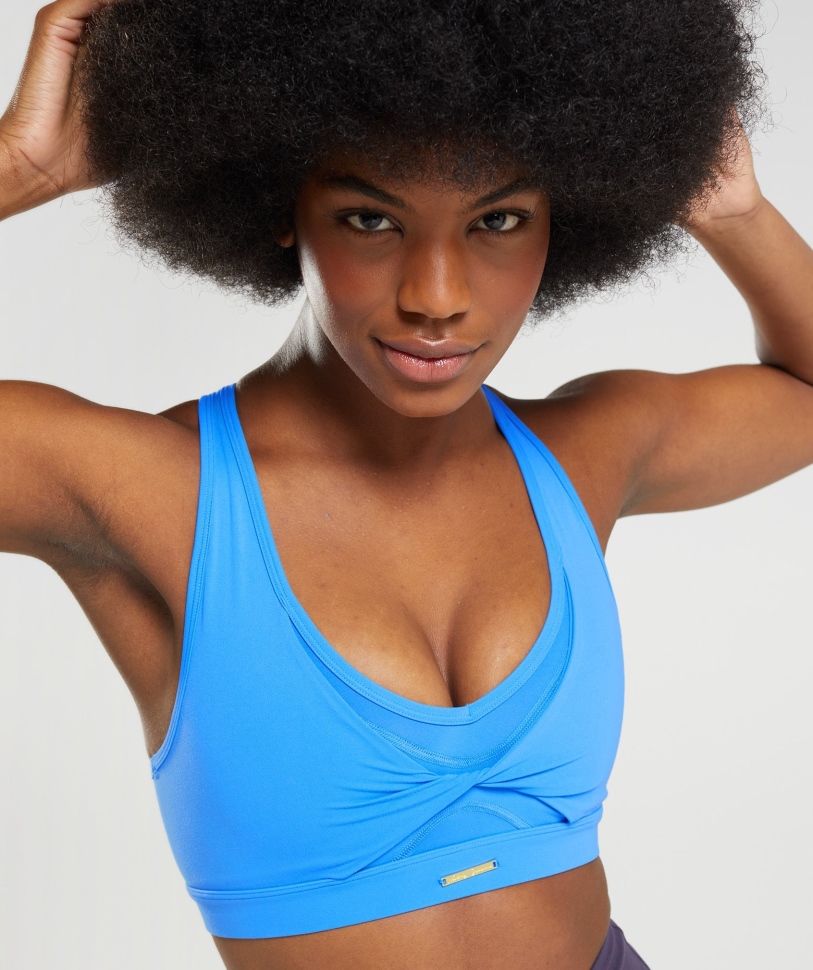 Gymshark Whitney Mesh αθλητικό σουτιέν Optimist μπλε
