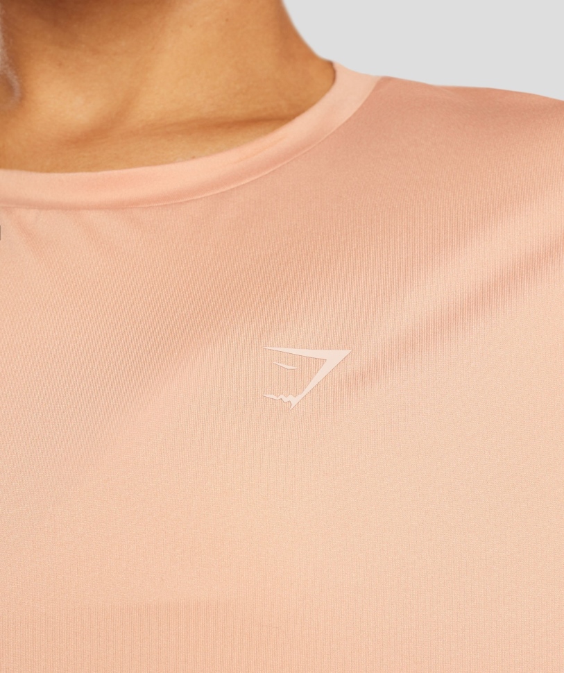 Gymshark Whitney υπερμεγέθη μπλουζάκι ηλιοβασίλεμα μπεζ