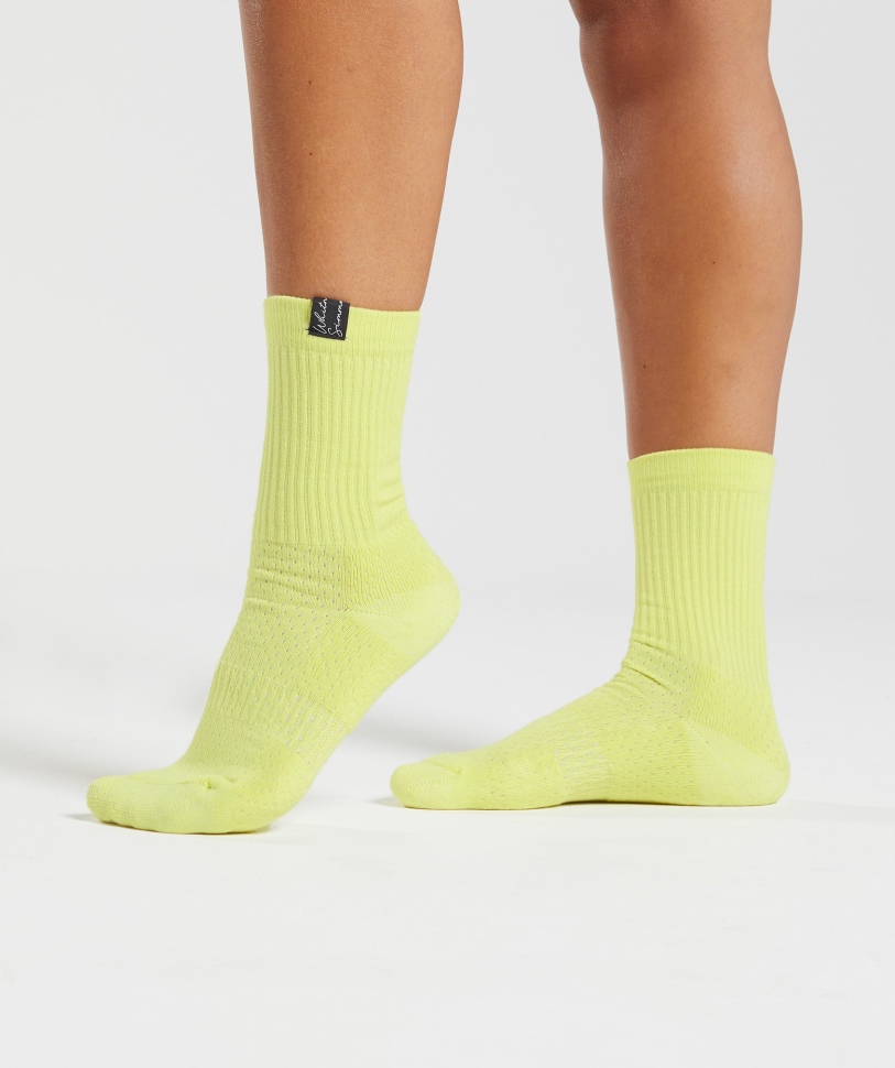 Gymshark Whitney Tab Crew κάλτσες 1 πκ πράσινη φύκια θάλασσας