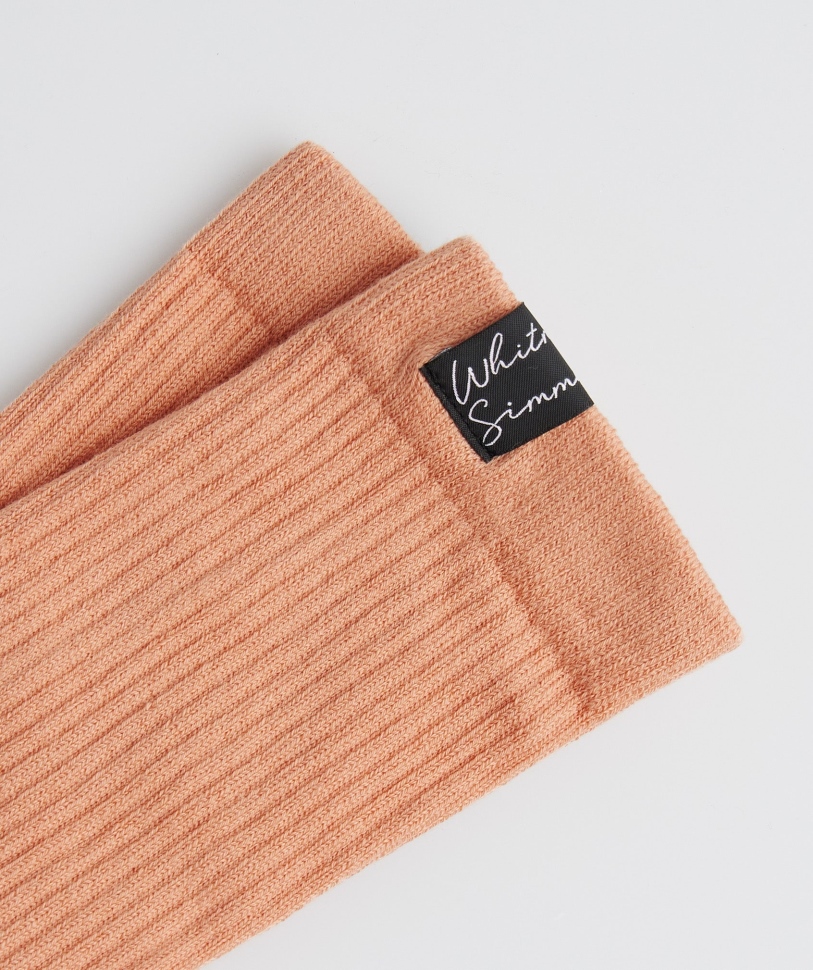 Gymshark Whitney Tab Crew κάλτσες 1pk ηλιοβασίλεμα μπεζ