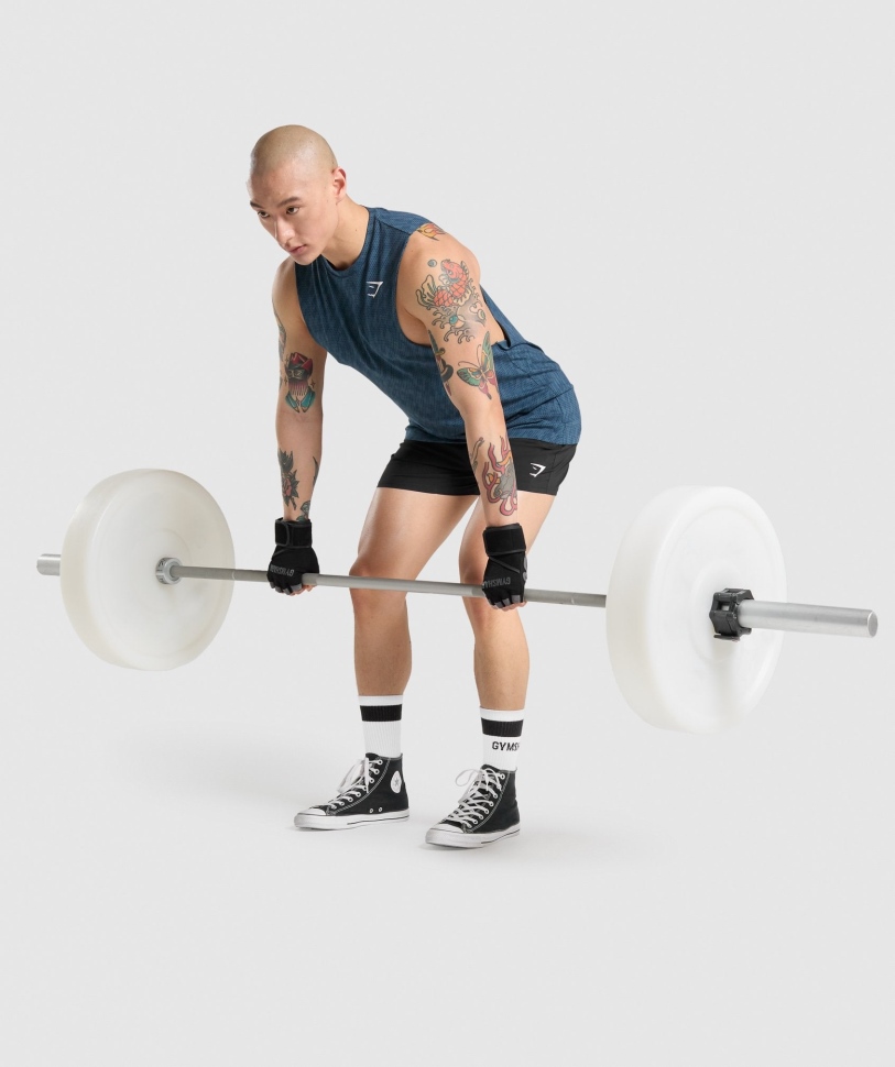 γάντια ανύψωσης Gymshark Wrap μαύρα