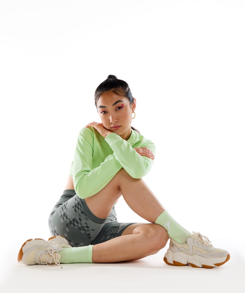 Gymshark Wtflex Cyborg σορτς ποδηλασίας χωρίς ραφές γκρι-μαύρο-ανοιχτό γκρι